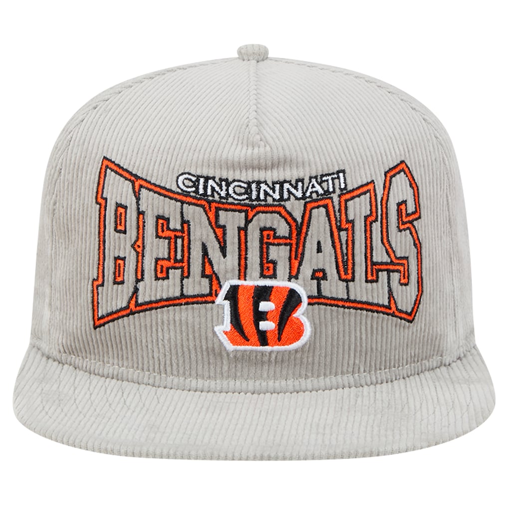  Cincinnati Bengals New Era Corduroy Golfer Adjustable Hat - Gray